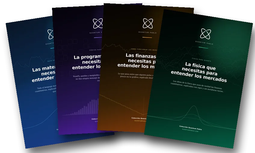 Los cuatro ebooks de Los 4 pilares del quant: matemáticas, programación, finanzas y física